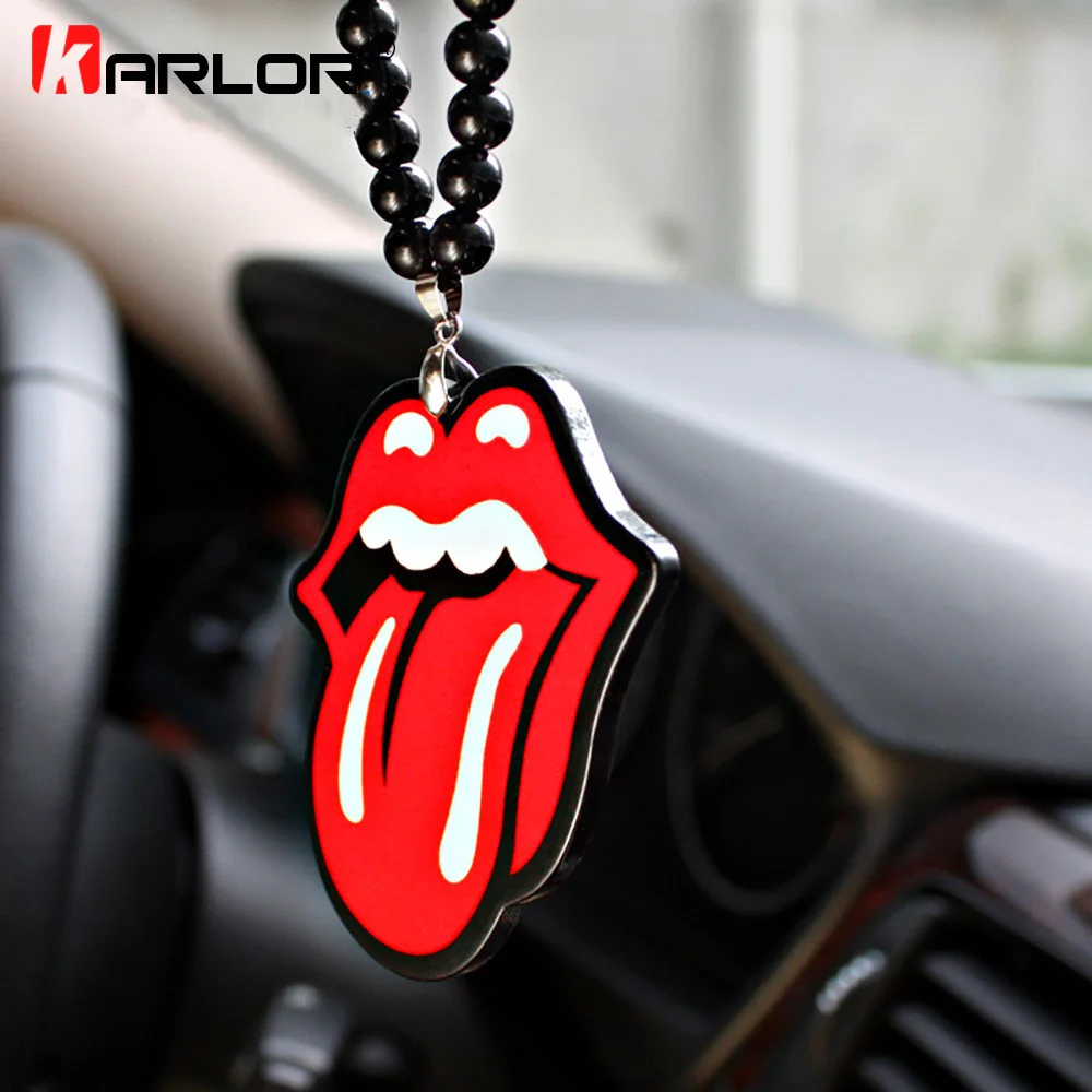 Rolling Stones, большой язык, рок, авто, Модный кулон, логотип, внутреннее зеркало, орнамент, висячие, болтаются, очаровательные, акриловые, для автомобиля, стиль