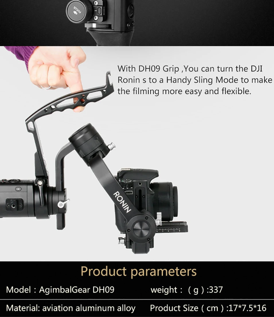 UURig DJI Ronin SC Handy Sling Grip Ручка для шеи кольцо монтажный удлинитель кронштейн для DJI Ronin S/SC Zhiyun Crane 2/Crane Plus