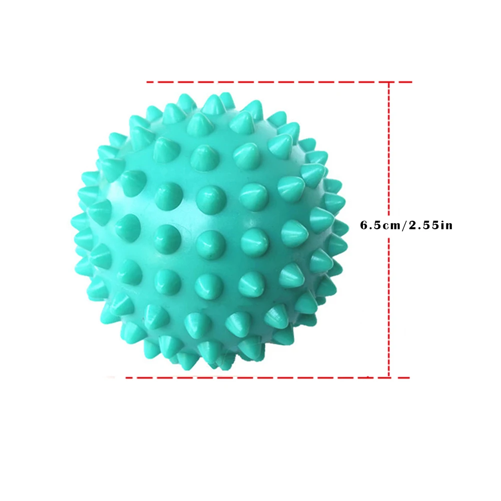6 Цвет 65 мм ПВХ шарики для массажа рук ПВХ подошвы Ежик сенсорные хват тренировочный каток Портативный шар для физиотерапии Фитнес Сфера