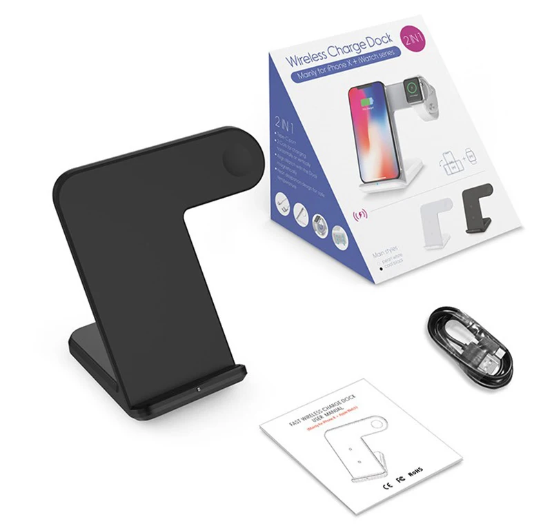 

Wireless Charge Dock For iPhone 8 Plus X XR Xs Magnetic Fast Charging Adapter For Apple Watch 1 2 3 4 Charger Stand Holder