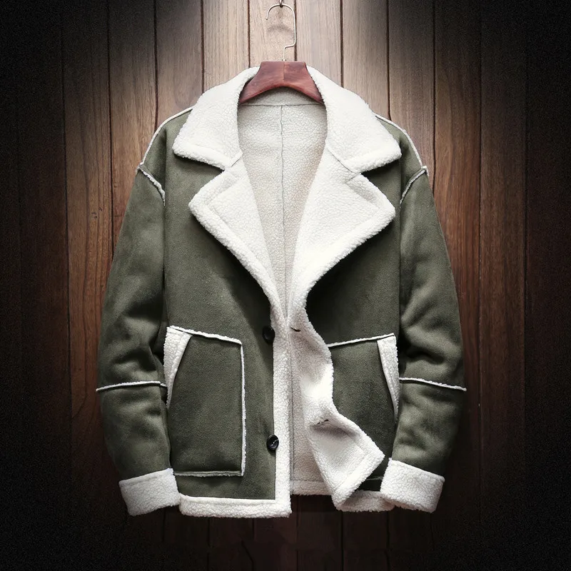 

2019 Brand Clothing Winter Jacket Men Coat Fashion Fleece Lined Thick Warm Overcoat Male Blend Men's Coat size S to 5XL