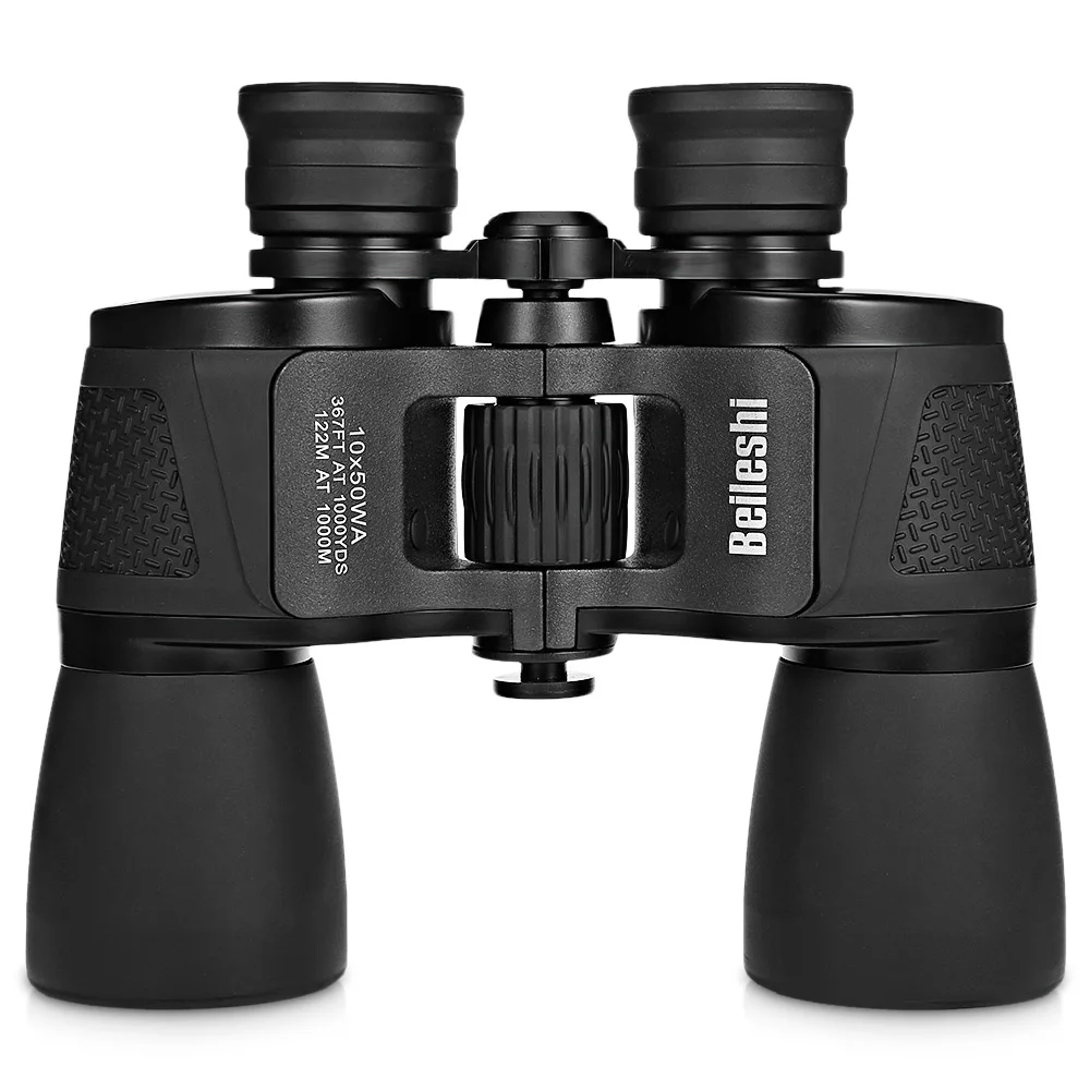 Beileshi 10X50 122 متر/1000 متر HD الرؤية مناظير تلسكوب واسعة-زاوية موشور مجهر في الهواء الطلق للطي التلسكوبات التخييم المشي لمسافات طويلة
