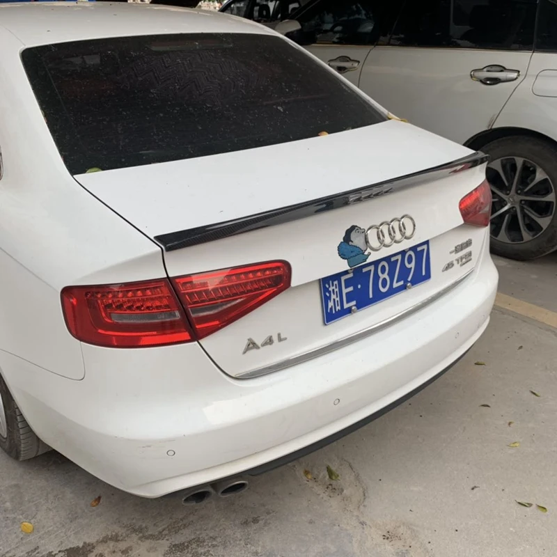 Для Audi S4 A4 B8 B8.5 4 Двери Седан 2009 2012 HK стиль высокое качество карбоновое волокно заднее крыло крыша задний ящик украшенный спойлер