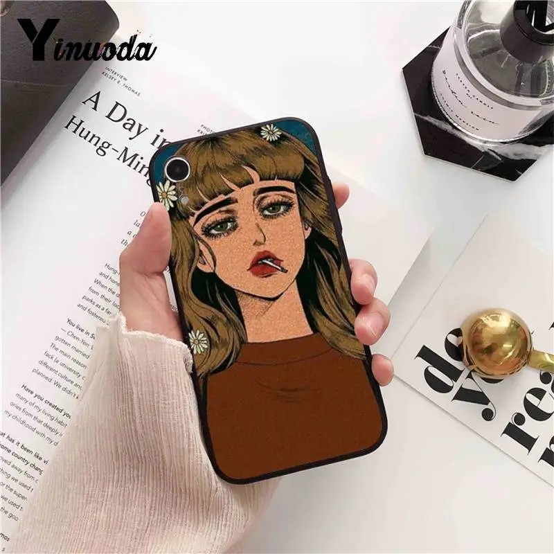 Cartoon girl eye face flower fashion Love Heart