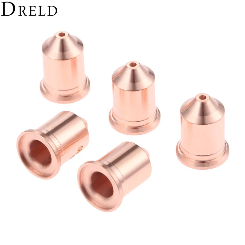 DRELD 5Pcs Plasma Nozzles 220990 105A for 105 Plasma Cutting Torch Consumables Drag-cut/ Mechanized/Unshielded Processes DRELD 5Pcs Plasma Nozzles 220990 105A for 105 Plasma Cutting Torch Consumables Drag-cut/ Mechanized/Unshielded Processes