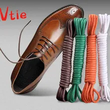 Водонепроницаемые тонкие круглые шнурки для ботинок Вощеные шнурки для кожаной обуви для мужчин и женщин 4 цвета