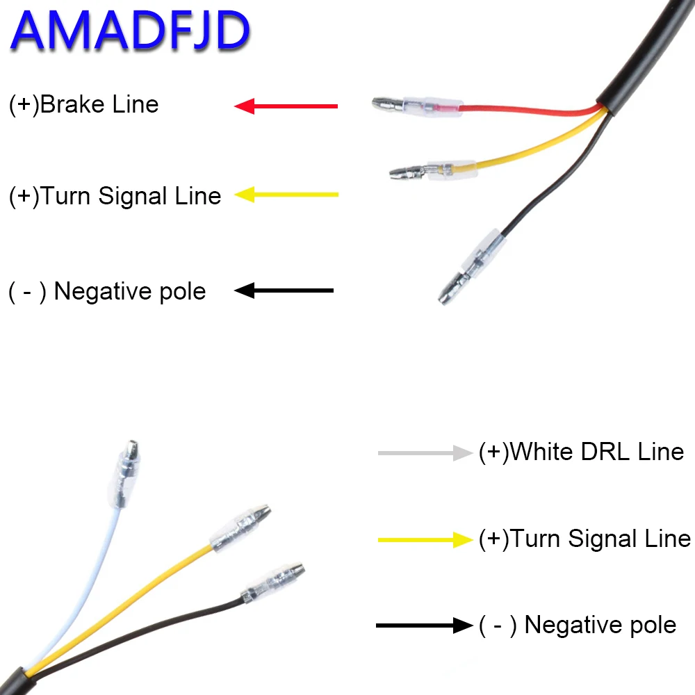 AMADFJD 4 шт. водить мотоцикл указатель поворота DRL течет поворотов Flasher мигалки индикаторы стоп мотоцикл