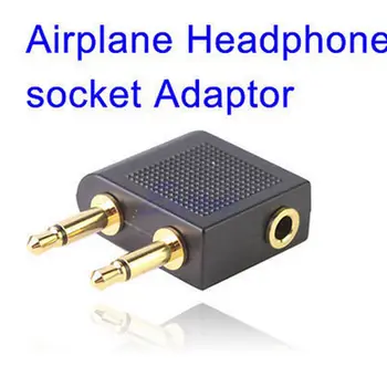 

3.5mm to 2x3.5mm Airplane Travel Headphone Earphone Jack Audio Adapter Converter