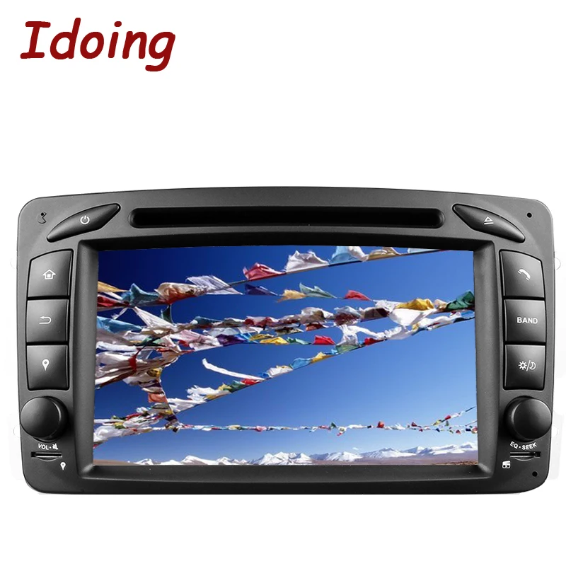 Sale Idoing 2Din Steering Wheel For Mercedes/Benz/W209/203 Android 7.1 Car DVD Multimedia Video Player HD Touch Screen GPS Navigation 2