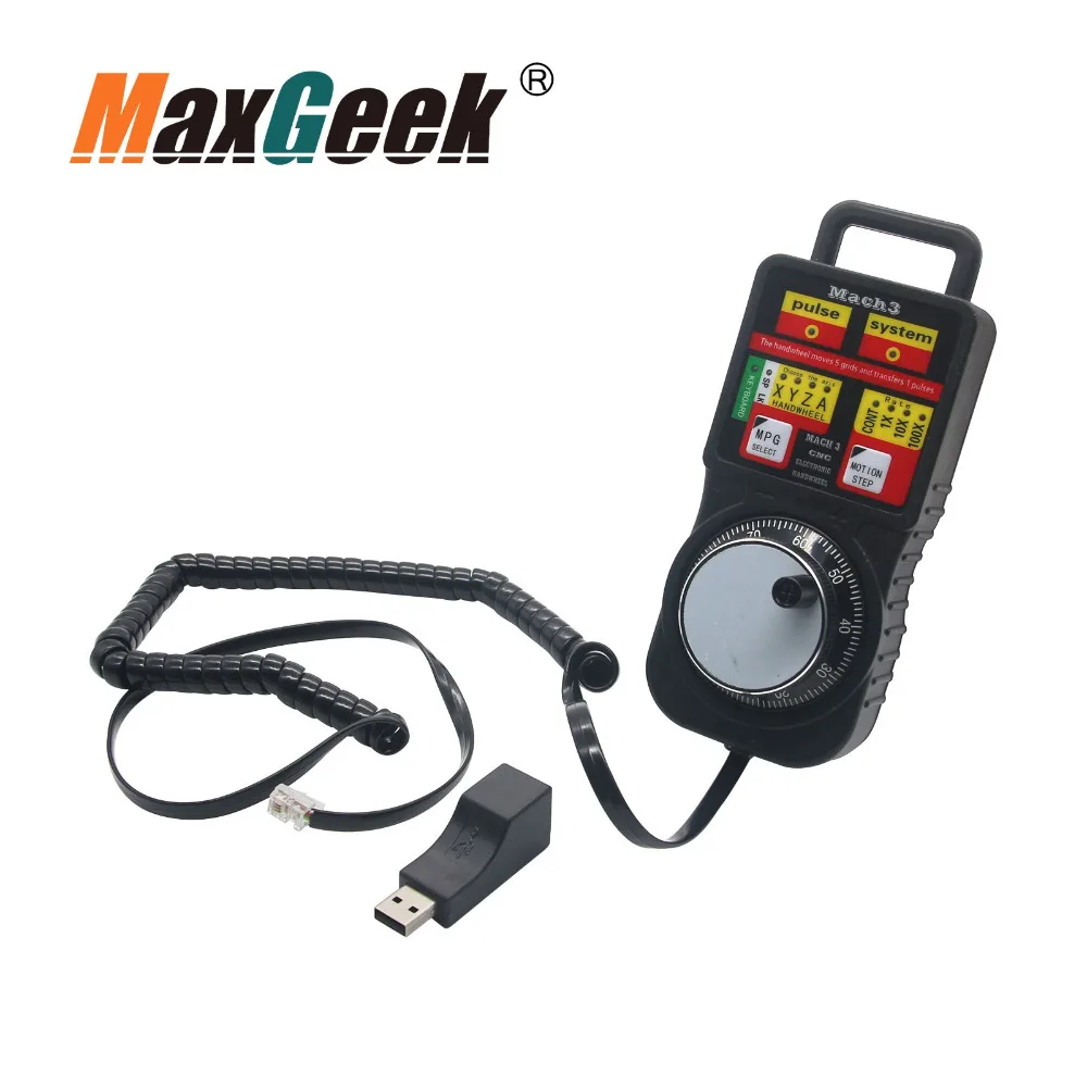 CNC MACH3 Wireless Electronic Handwheel 4 Axis Manual Controller USB Handle MPG