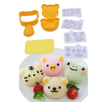 

DINIWELL DIY Sushi Mold Onigiri Rice Ball Food Press Sushi Nori Maker Lovely Cartoon Pattern Molds Kit Kitchen Bento Tools