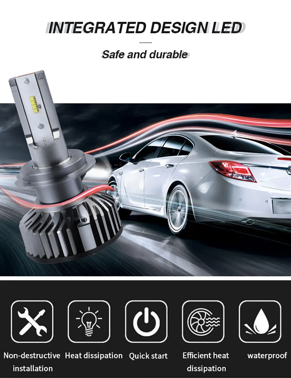 Super Bright H7 Mini Led Headlight Bulbs H4 H1 H11 H8 H9 9005 HB3 H10 9006 HB4 9012 HIR2 Hi-Lo Beam Auto Headlamp Light Canbus