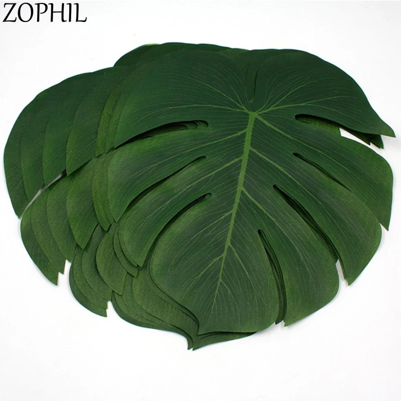 

ZOPHIL 12pcs Artificial Summer Syeterm Turtle Leaf Home Ornament Plants Supplies Party Decoration Faux Foliage Tree DIY