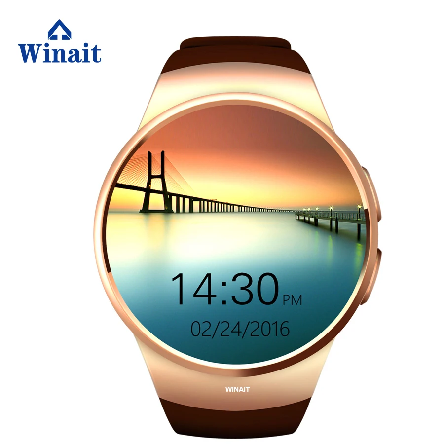 winait GSM heart rate monitor watch KW18 CPU MTK2502C support IOS + Android 350 mAh high power polymer battery