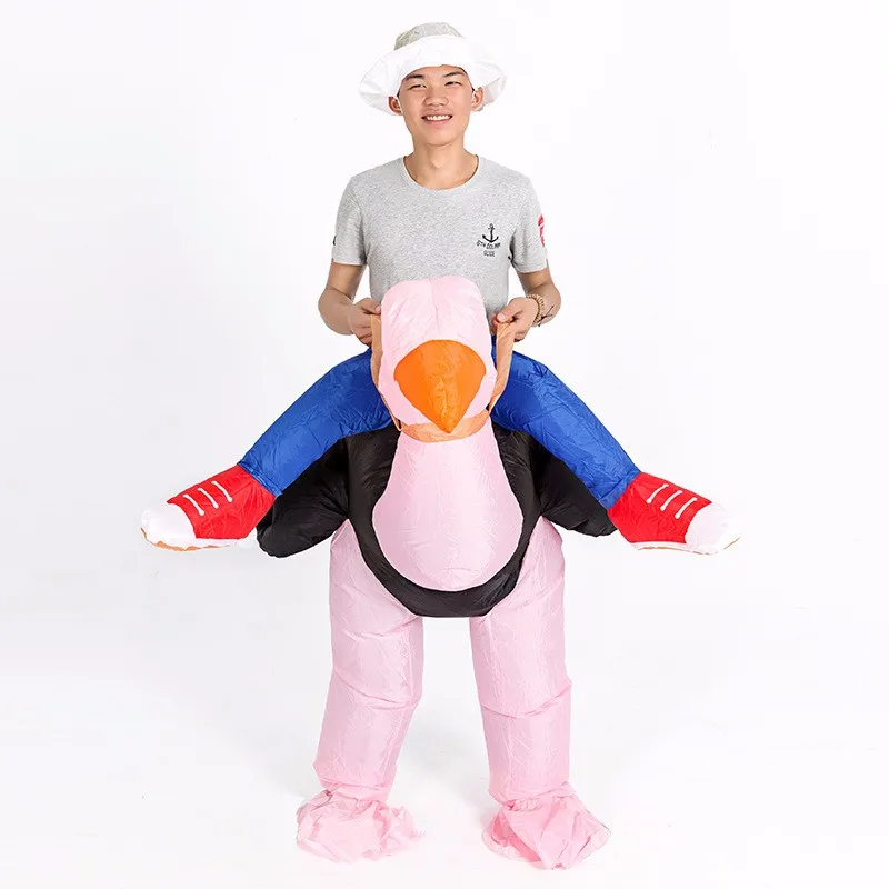 JOYBRO Inflatable Ride-On Ostrich Costume | Blow-Up Costume For Kids Halloween, Parties, Carnival - Includes Blower Fan - View #10
