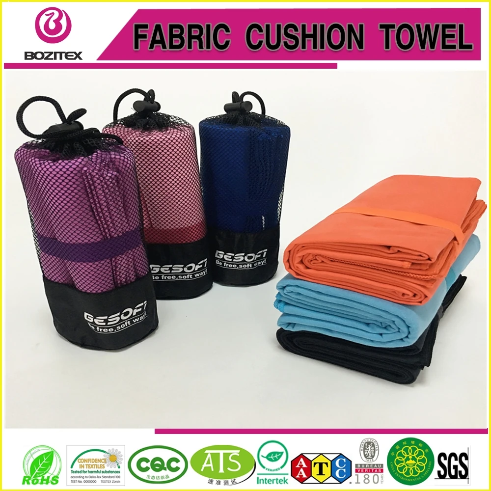 Китай бренд правый Открытый путешествия полотенце из микрофибры пляжный спортивный Быстросохнущий полотенце с сетчатой сумкой