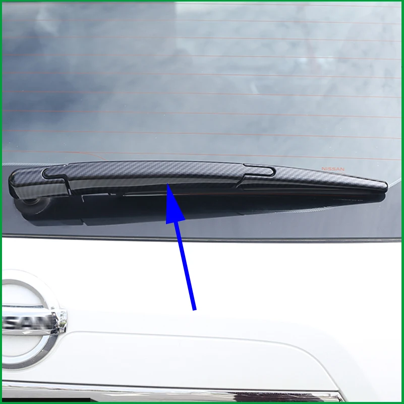 

For Nissan Qashqai J11 2015 2016 2017 2018 Rear Glass Tail Window Frame Rain Wiper Nozzle Cover Sticker Trim Auto Parts