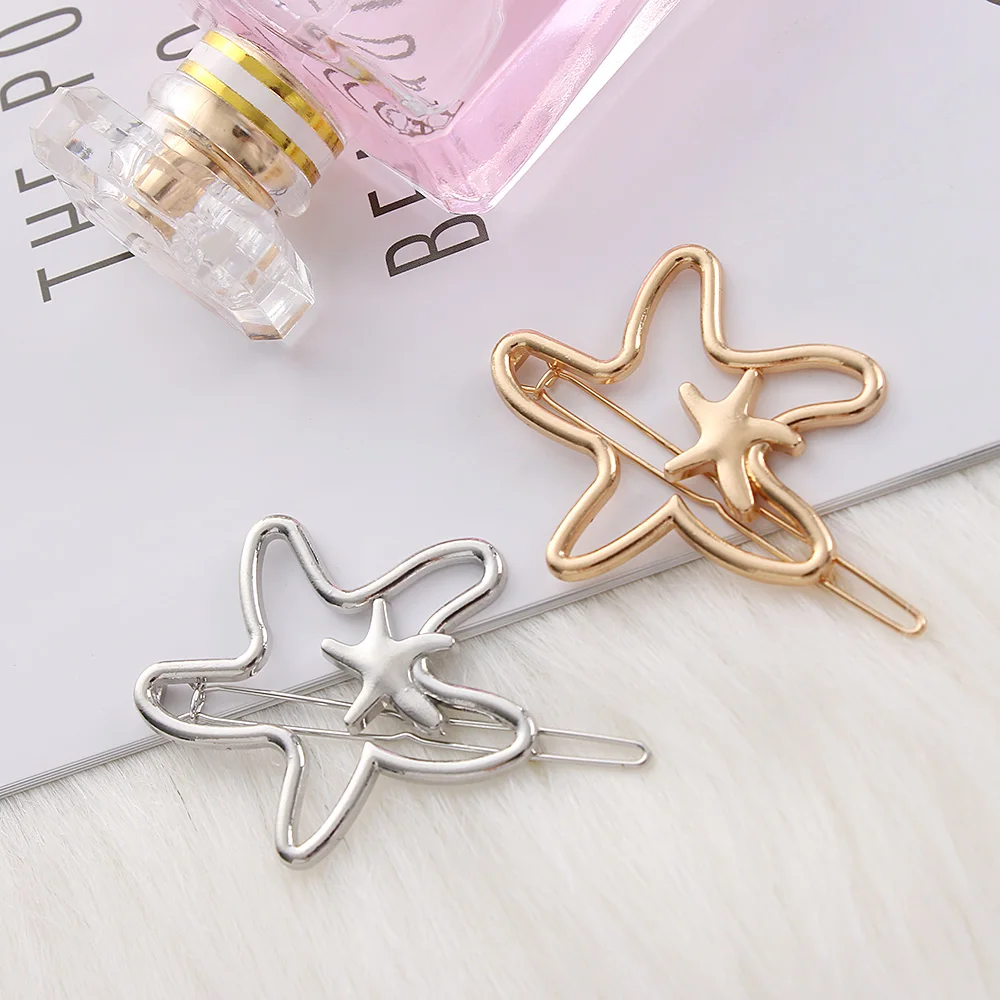 1/2 Pcs Women Girls Elegant Starfish Sea Star Hairpins Lady Fashion Hair Clips Girls Summer Beach Barrettes Hair Accessories head scarves for women