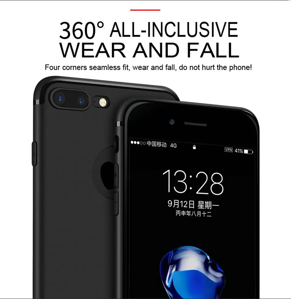 Icoque Plain Fitted Cases for iPhone 7 Case Matte Red Soft Silicone TPU Ultra Thin Cover for iPhone 8 Case 7plus 8 plus Cases    (5)