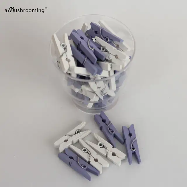 25 Cute Mini Royal Blue Clothes Pins 1" Clothespins Chic Wedding Baby