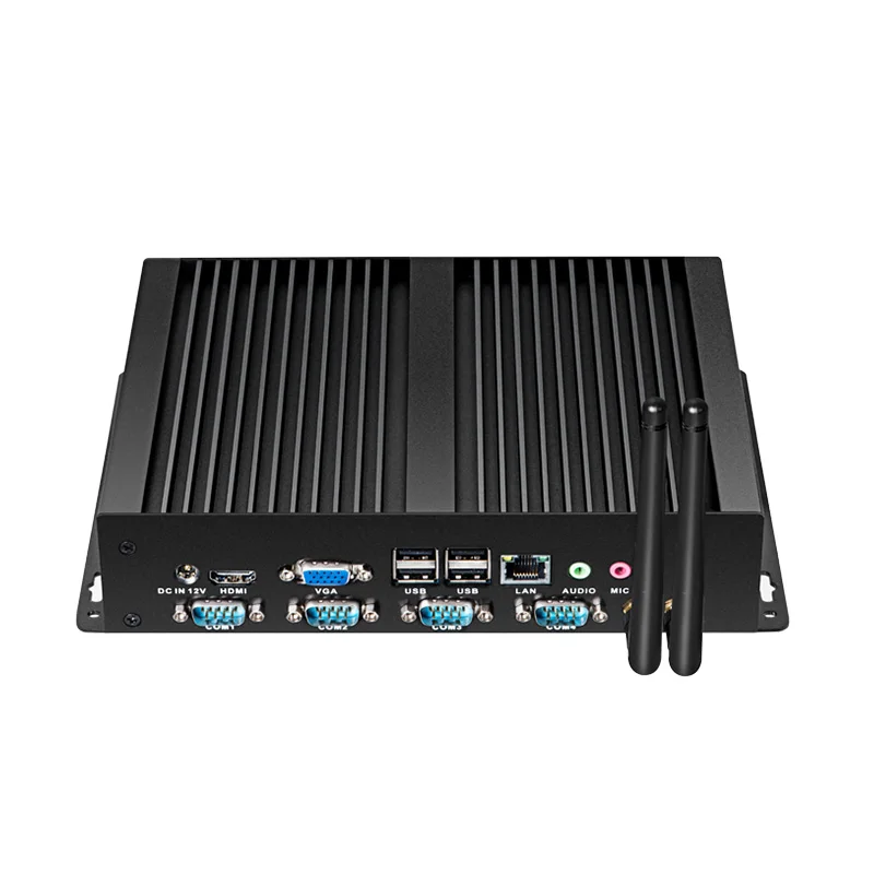 Mini PC 4 * COM безвентиляторный мини-компьютер Core i5 3317U 1,70 ГГц HD Графика 4000 4 * RS232 8 * USB безвентиляторный промышленный настольных ПК