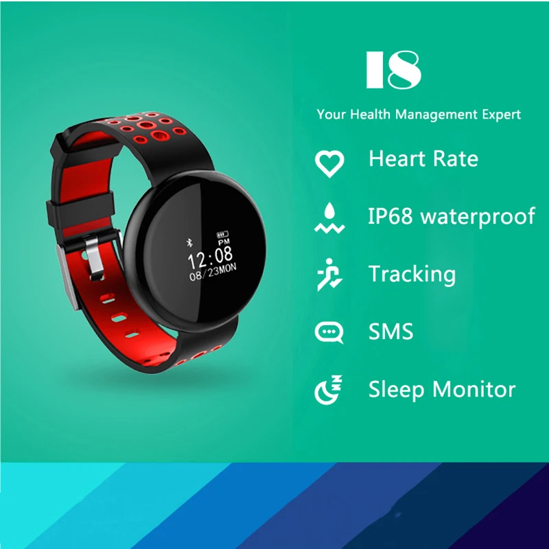 IP68 Waterproof Heart Rate Monitor Watch Blood Pressure Wearable