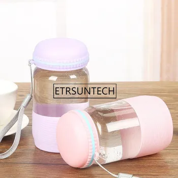 

30pcs Candy Color Portable Sports Bottle With Lanyard Suit Student Kids Climbing Traveling Creative Glass Water Bottle