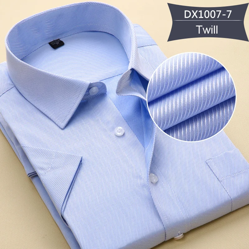 2019 جديد وصول الرجال العمل قمصان الصيف قصيرة الأكمام بلون الأعمال الرسمي رجل Socail قميص زائد حجم 6XL 7XL 8XL