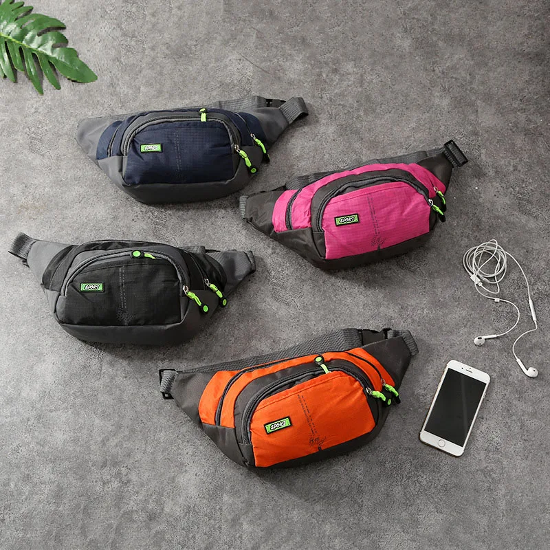 

2019 Women Waist Bag Chest Bag Men Nylon Waist Pack Sports Bags Unisex Kidney High Capacity Zipper Banana Bag Men Shoulder Bags