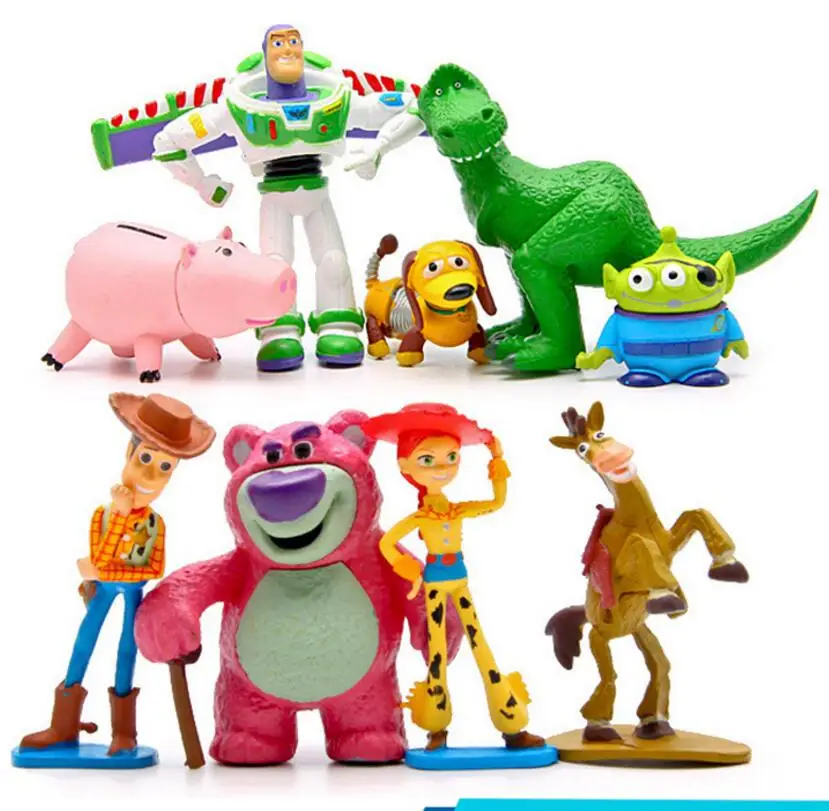 Toy Story Talking Action Figures Woody Buzz Jessie Rex Bullseye Slinky 