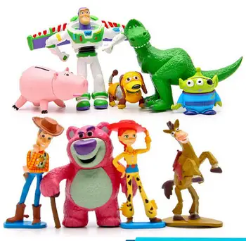 

9 pcs/set Toy Story 3 Sheriff Woody Buzz Lightyear Jessie Hamm Rex Slinky Dog Horse Mr Potato Head Doll Action Figures Play toys