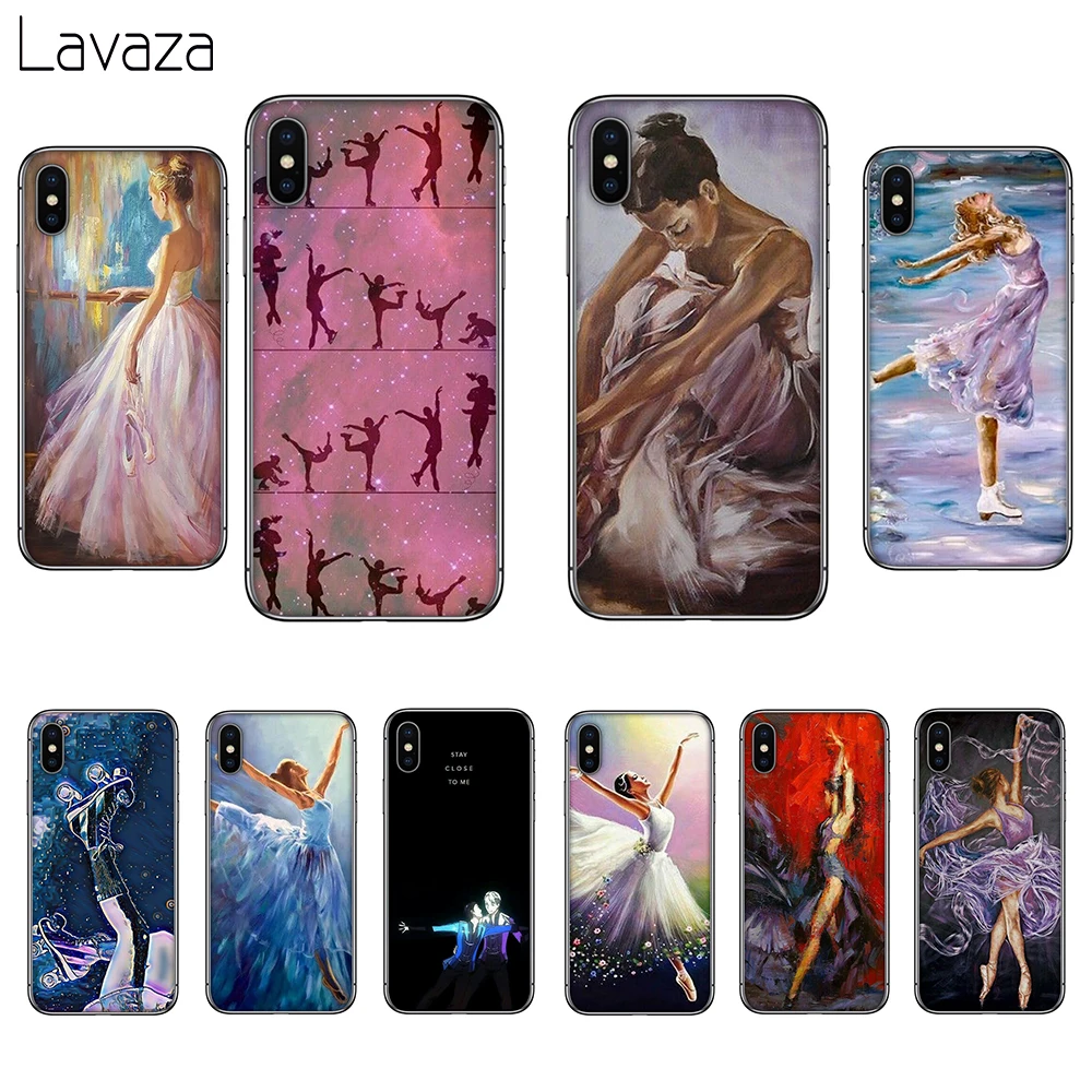 

Lavaza Figure skating and Ice Skating Soft Silicone Case Cover for Apple iPhone 6 6S 7 8 Plus 5 5S SE X XS 11 Pro MAX XR