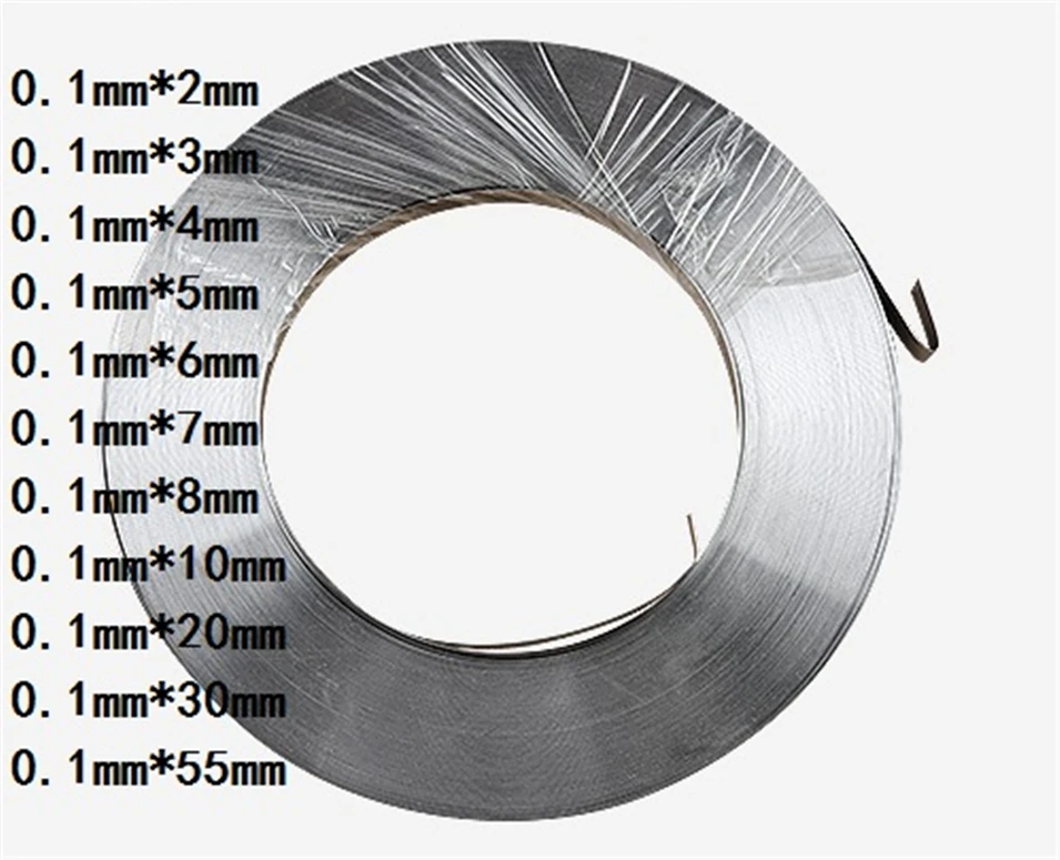 

1kg 0.1mm * 20mm Pure Nickel Plate Strap Strip Sheets 99.96% pure nickel for Battery electrode electrode Spot Welding Machine