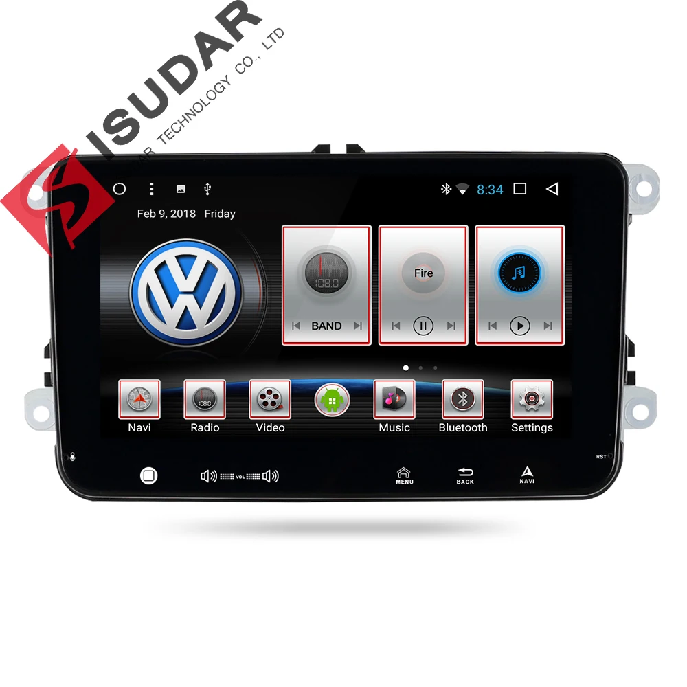 Isudar font b Car b font Multimedia Player GPS 2 Din Android 7 1 1 Autoradio