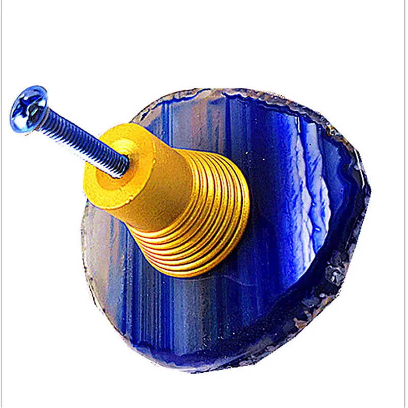 مصنع المبيعات المباشرة الطبيعي العقيق مقبض غير النظامية مقبض كريستال الحديثة البساطة خزانة خزانة خزانة الباب درج