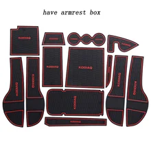 Car Styling Accessori per Skoda Kodiaq Porta Scanalatura Zerbino Anti-Pad Antiscivolo Porta per Interni Pad Tazza Zerbino Non- antiscivolo Zerbino s 3D Gomma Zerbino