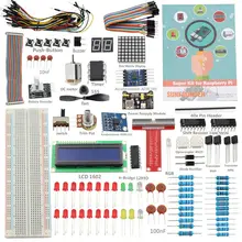 SunFounder Diy Starter Super Kit for Raspberry Pi 3 2 Module B+ With GPIO Extension Board Jump Wire(Pi not included)
