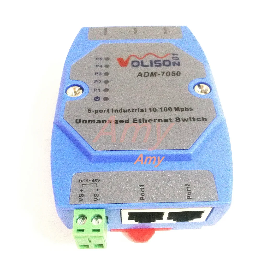 

Промышленный коммутатор с 5 портами Ethernet, 12 В, 24 В, неуправляемый ADM-7050