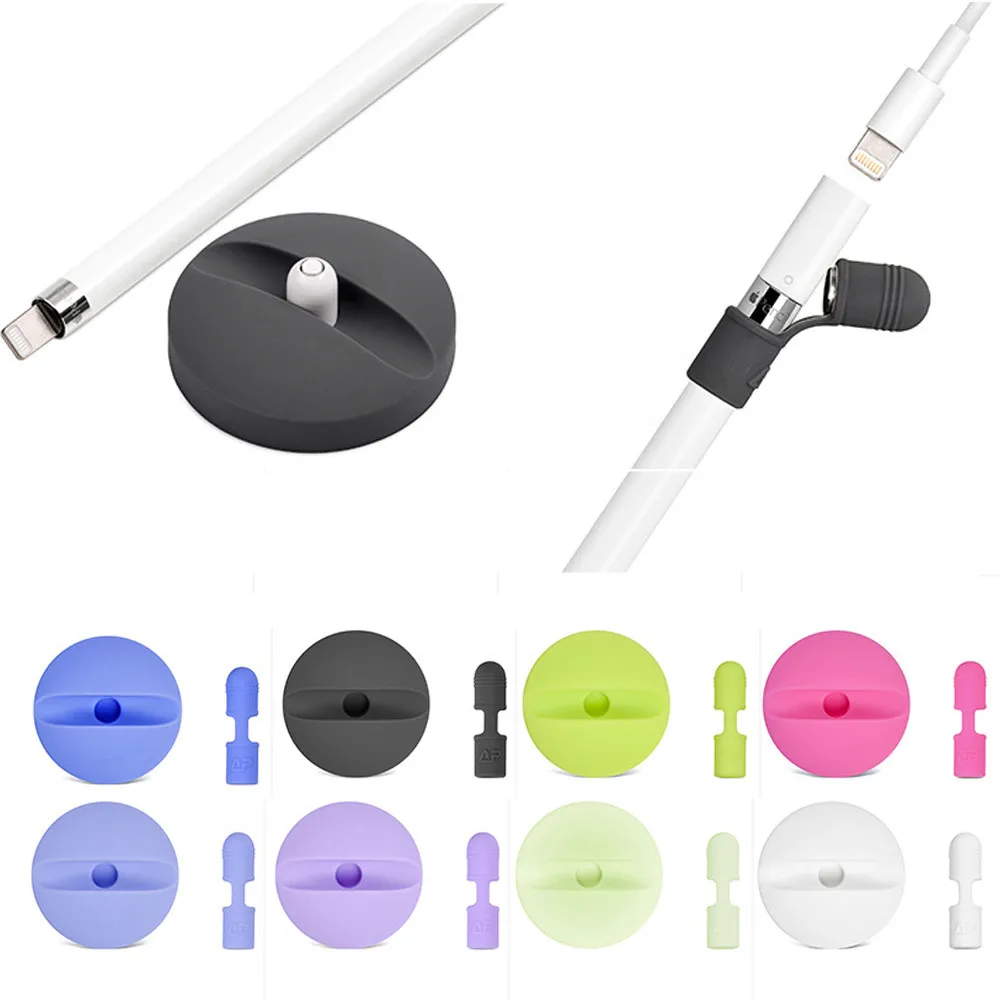 High Quality Silicone Charging Cradle Stand Anti-Lost Cap Cover Grip Holder For iPad Pro Apple Pencil Touch Stylus Pen High Quality Silicone Charging Cradle Stand Anti-Lost Cap Cover Grip Holder For iPad Pro Apple Pencil Touch Stylus Pen