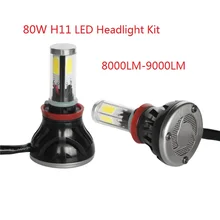 12 V/24 V 8000LM H11/H8/H9 наборы светодиодных фар, H1 H3 H7 H8 H9 H10 H11 9005 9006 HB3 HB4 H16 светодиодный задний фонарь, светодиодный налобный фонарь 80 Вт/комплект