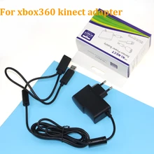 Продвижение ЕС USB AC адаптер питания с USB кабель для зарядки для xbox 360 xbox 360 Kinect сенсор