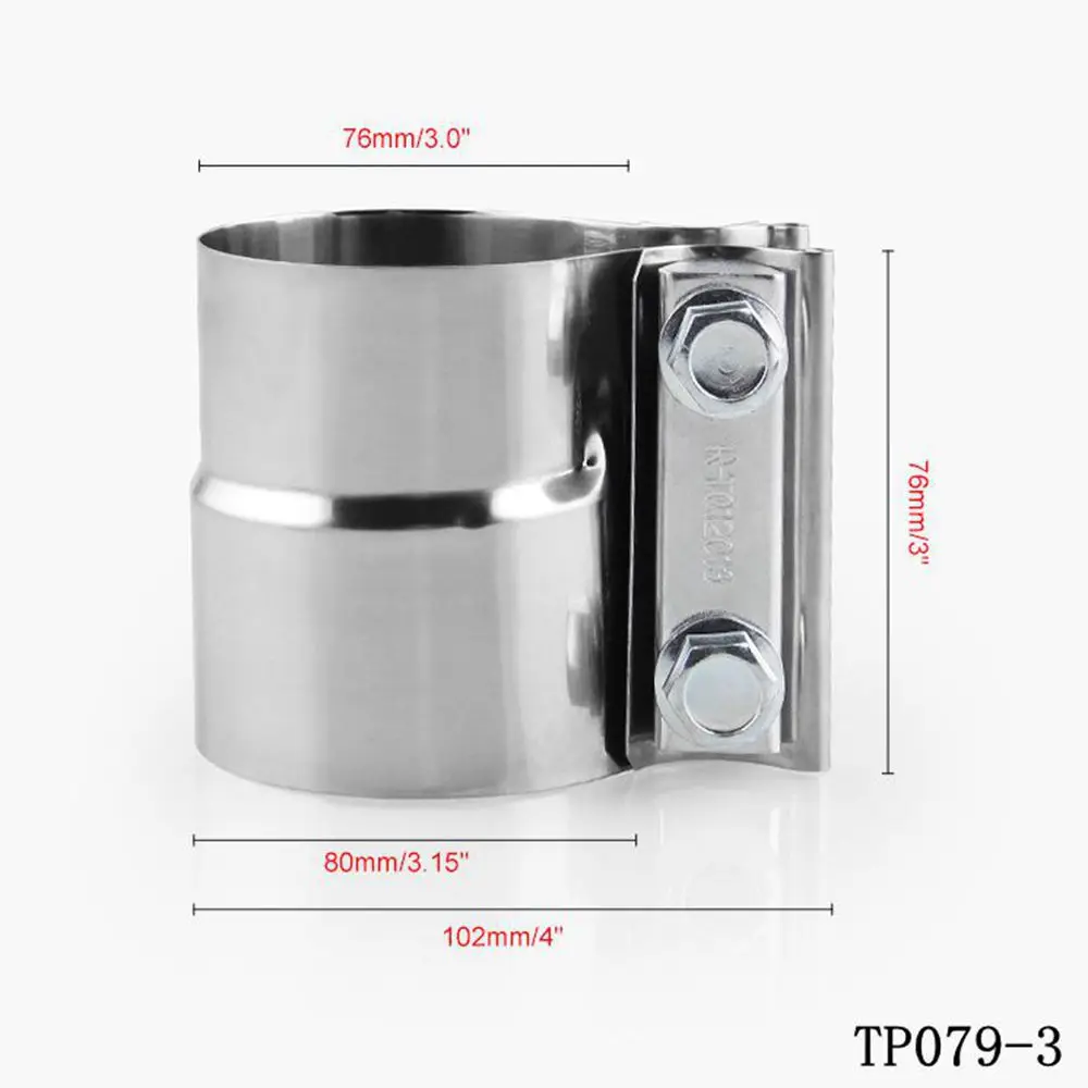 

Replacement Exhaust Tool Clamp Parts Engine for Car Stainless Kit Butt Joint Durable Hot High Quality