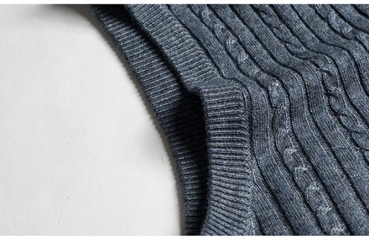 Для мужчин Бизнес v-образным вырезом вязанные жилеты для мужчин и женщин среднего возраста мужской свитер без рукавов куртки Однобортный свободные плюс Размеры шерстяная куртка без рукавов W1270