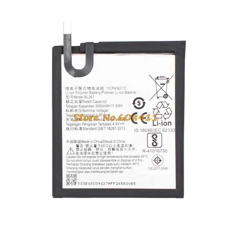 

VK 3.85V 3000mAh 11.6Wh BL267 Battery Replacement Li-Ion Bateria For Lenovo VIBE K6 smartphone Rechargeable Batteries