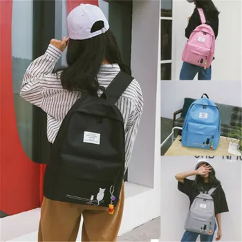 

Women's Backpack School Book Bags Satchel Shoulder Rucksack Canvas Travel Bag