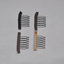 30 шт. 6 theeth Нержавеющая сталь парик Расчёски и гребни для волос Зажимы для Кружево Искусственные парики Кепки Интимные аксессуары Инструменты для укладки волос