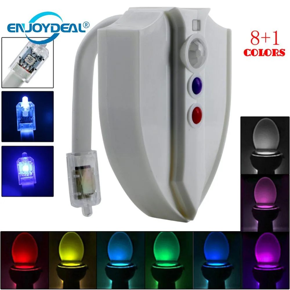 Led Toilet Night Light Waterproof Motion Sensor Activated Uv Photosensitive Nightlight Modes