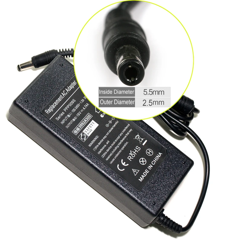 19V 4.74A AC Power Supply Notebook Adapter Charger For ASUS Laptop A46C X43B A8J K52 U1 U3 S5 W3 W7 Z3 For Toshiba/HP Notbook