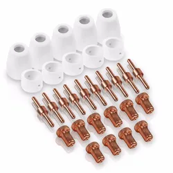 Découpeur Plasma à Air PT31 LG40, 30 pièces, consommables, buses à pointe étendue, électrode adaptée Cut40 50D 