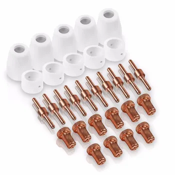 

Free shipping PT31 LG40 Plasma Cutting Cutter Consumables Extended TIP Nozzles, Electrode Fit Cut40 50D,30PK